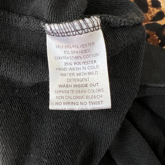 Truly Me by SaraSara Leopard Print Sweater Dress with Hood Black Size 10 years - Picture 10 of 10